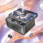 Puzzle Anime Girl et son dragon Mystique<br><div class="desc">Puzzle d'art imaginaire mystique avec conteneur métallique. L'art d'Ai dépeint une jolie fille d'anime et son dragon dans un cadre éthérée.</div>