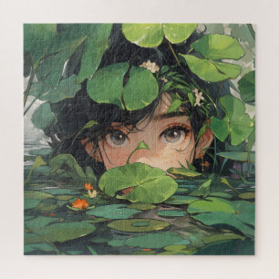Puzzle Anime Girl in Pond