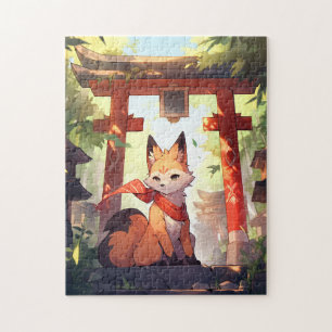 Puzzle Anime Kitsune Cute Fox Imaginaire Art