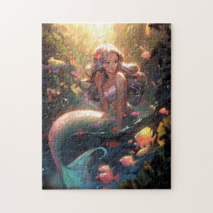 Puzzle Anime Mermaid Girl Imaginaire Art
