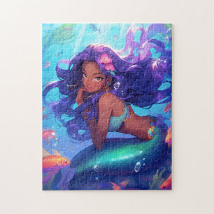Puzzle Anime Mermaid Girl Imaginaire Art