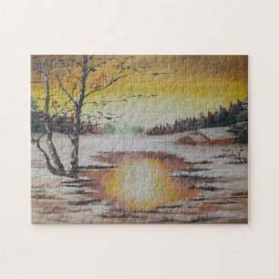 Puzzle Ann Hayes Peinture Scène d'hiver