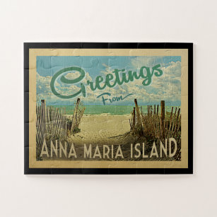 Puzzle Anna Maria Island Beach Vintage Travel