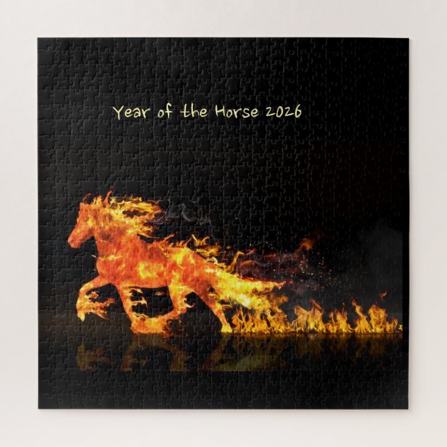 Puzzle Année du Cheval 2026 (Cheval de Feu) (Vertical)