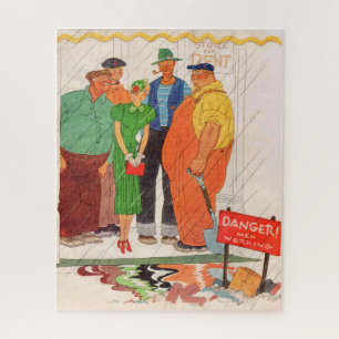 Puzzle Années 1930 braves hommes et jolie dame