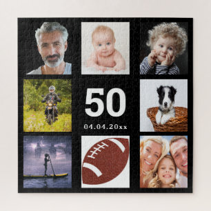 Puzzle Anniversaire 50 photo collage homme homme noir