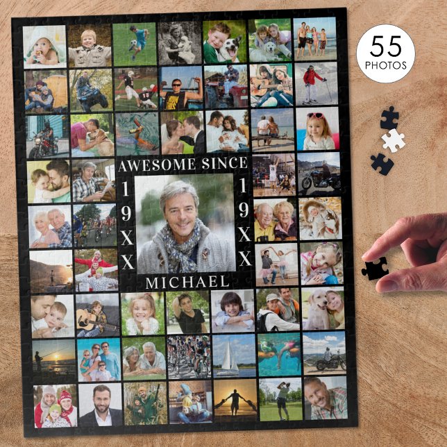 Puzzle Anniversaire 55 Collage de photos INCROYABLE DEPUI (Créateur téléchargé)