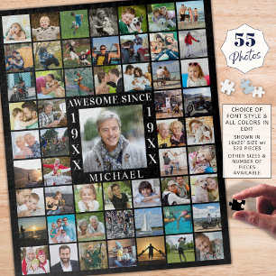 Puzzle Anniversaire 55 Collage de photos INCROYABLE DEPUI