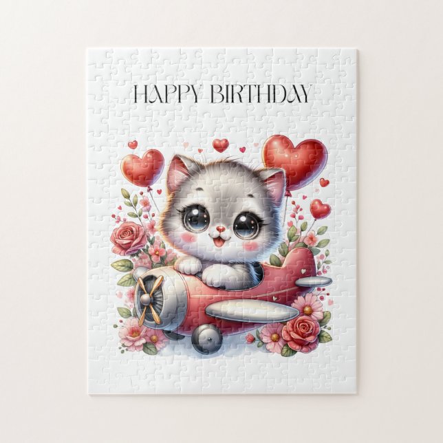 Puzzle Anniversaire de Kitten Pilot (Vertical)