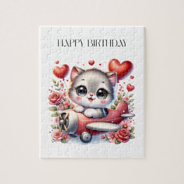 Puzzle Anniversaire de Kitten Pilot (Vertical)