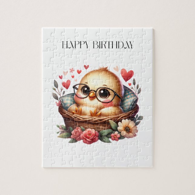 Puzzle Anniversaire de la poule intelligente (Vertical)