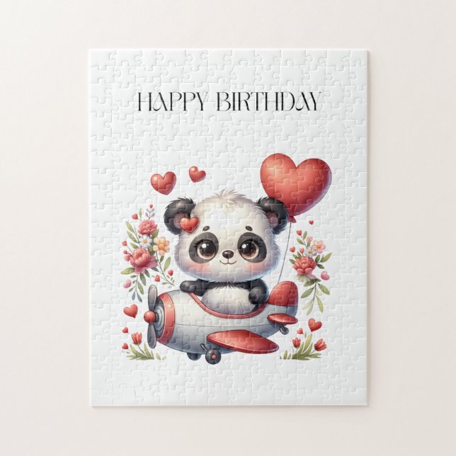 Puzzle Anniversaire de Panda Pilote (Vertical)