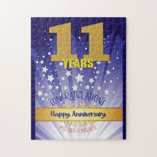 Puzzle Anniversaire de récupération de 11 ans Chiffre Gra