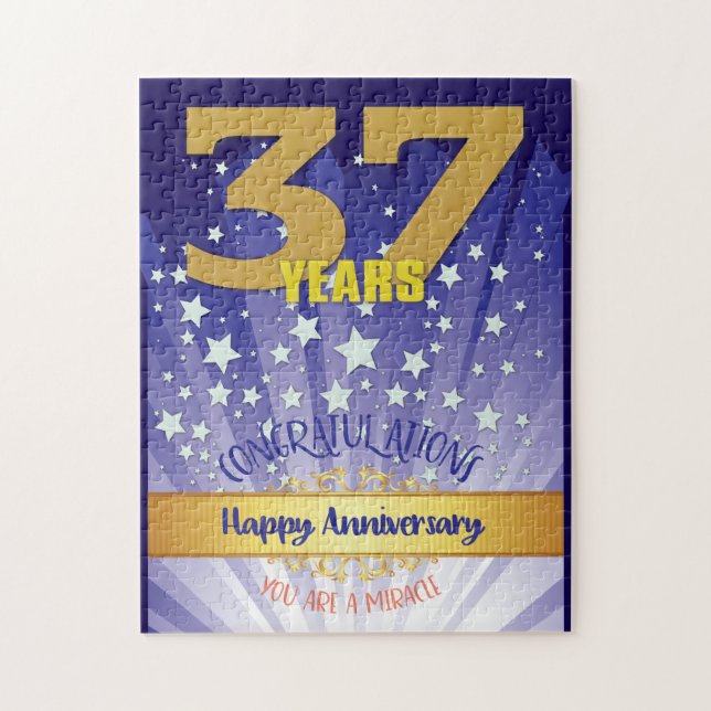 Puzzle Anniversaire de rétablissement de 37 ans chiffre g (Vertical)