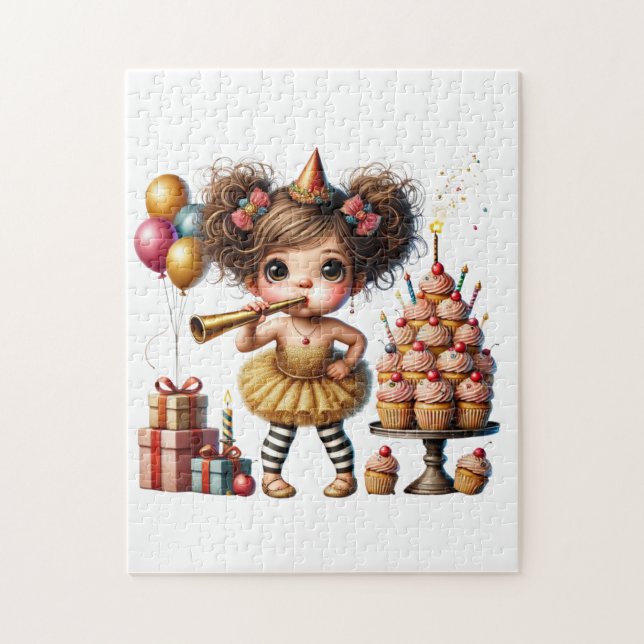 Puzzle Anniversaire drôle de gnome excentrique (Vertical)