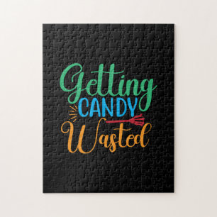 Puzzle Anniversaire gâchis de bonbons Halloween