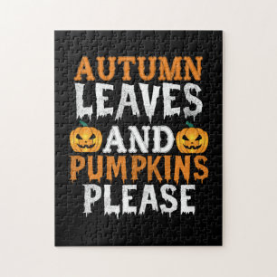 Puzzle Anniversaire Halloween Automne Feuilles Et Citroui