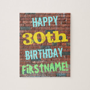 Puzzle Anniversaire inspiré par graffiti de mur de