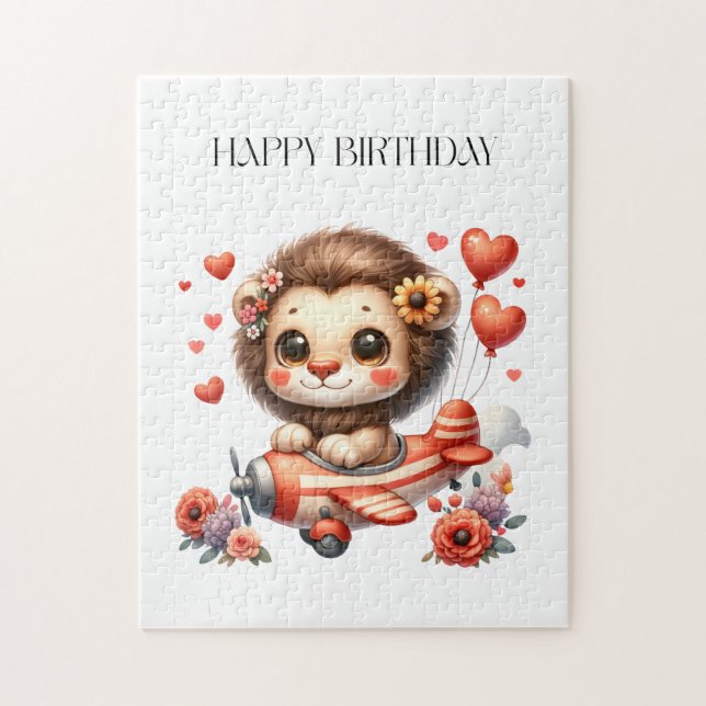 Puzzle Anniversaire Lion Pilote (Vertical)