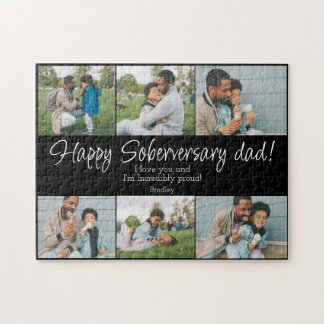 Puzzle Anniversaire personnalisé Sober Papa 6 Photos Pers