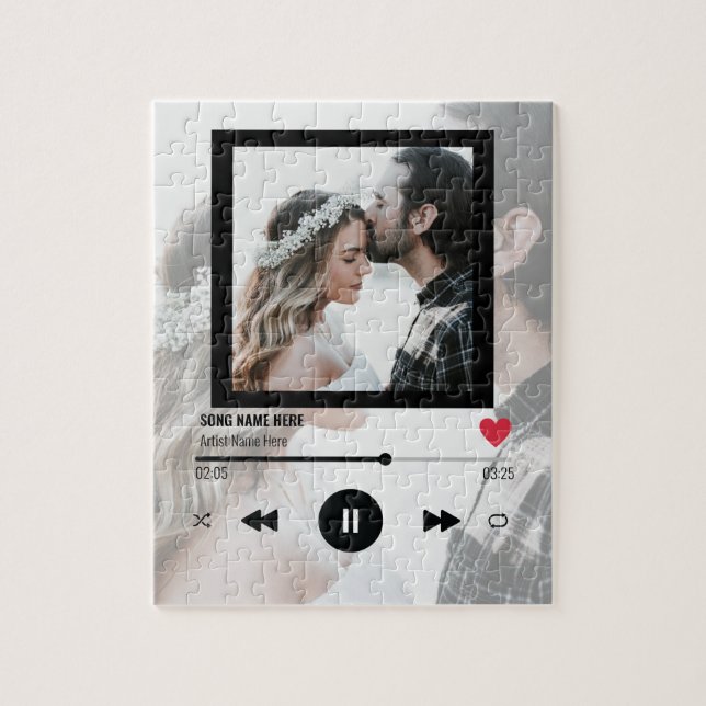 Puzzle Anniversaire Photo Première Danse Chanson Couples  (Vertical)