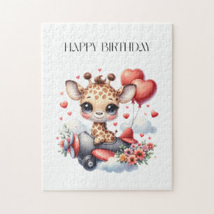 Puzzle Anniversaire Pilote Girafe