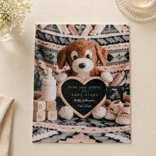 Puzzle Annonce de grossesse avec une peluche de chiot ado