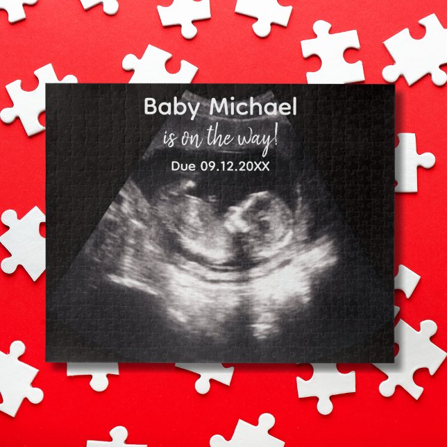 Puzzle Annonce de grossesse bébé échographie personnalisé (Créateur téléchargé)
