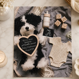Puzzle Annonce de grossesse Peluche de chiot mignon