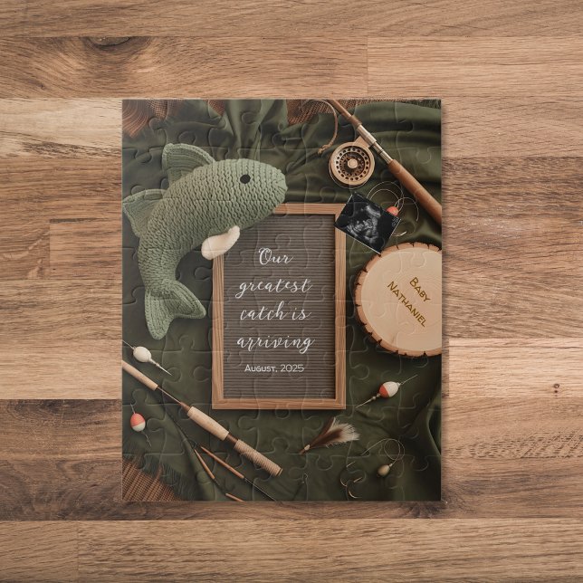Puzzle Annonce de grossesse sur le thème de la pêche rust (Créateur téléchargé)