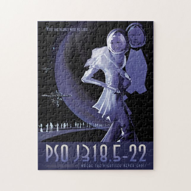 Puzzle Annonce de voyage Sci-Fi, Planet PSO J318.5-22 (Vertical)