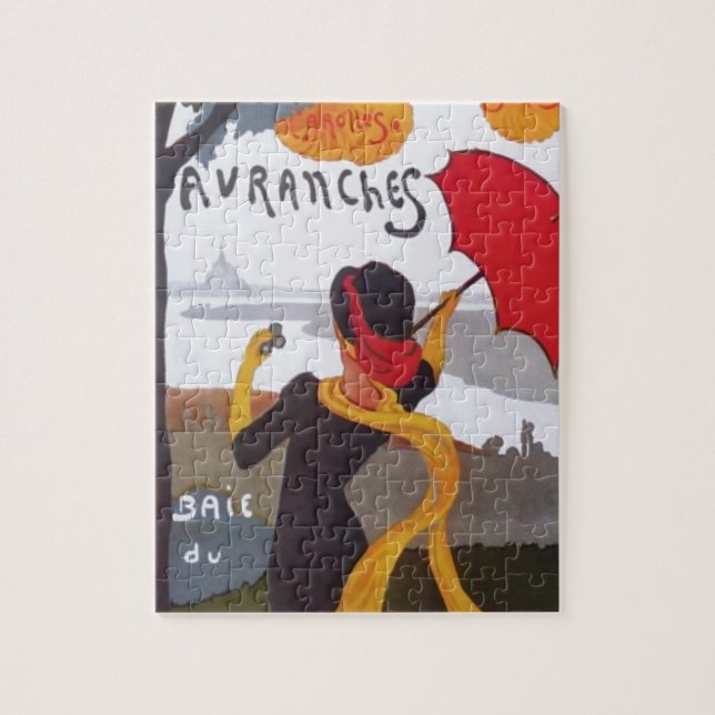 Puzzle Annonce vintage Voyage Français 1910 Illustration  (Vertical)