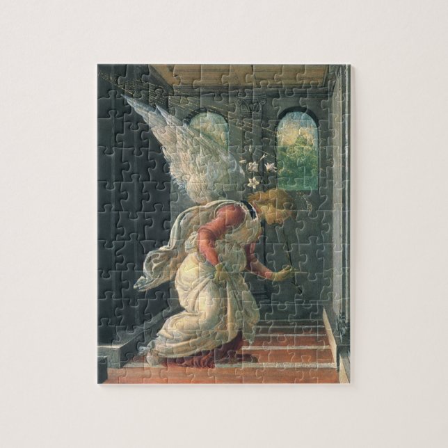 Puzzle Annonciation (détail ange) par Sandro Botticelli (Vertical)