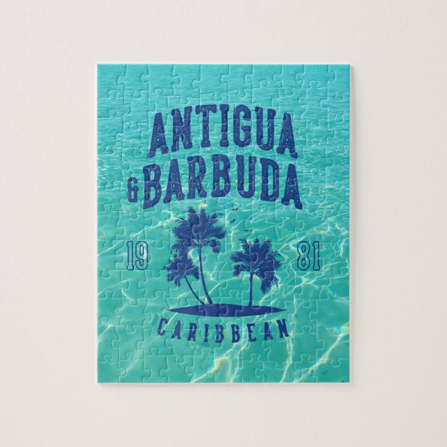 Puzzle Antigua & Barbuda Palmier des Caraïbes (Vertical)