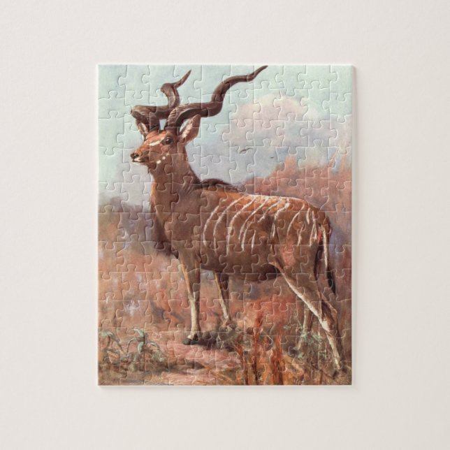 Puzzle Antilope Greater Kudu par Swan, Animal Sauvage Vin (Vertical)