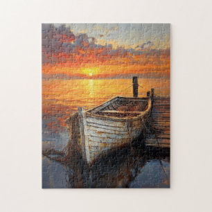 Puzzle Antique bateaux de pêche filets by the Dock