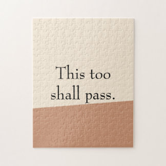 Puzzle Antique Blanc et laiton d'époque Couleurs solides