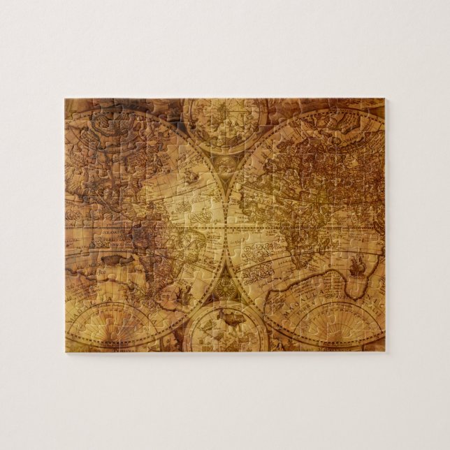 Puzzle Antique carte du monde historique (Horizontal)