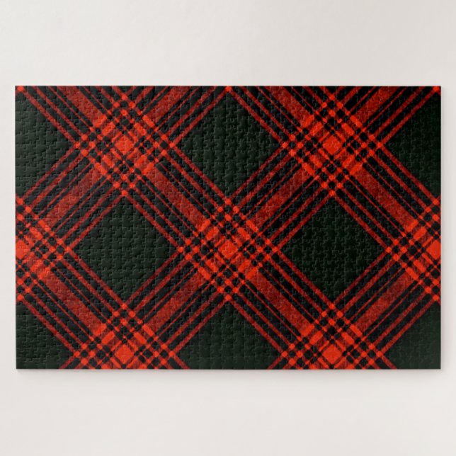 Puzzle Antique Menzies Chasse Tartan Plaid Motif (Horizontal)
