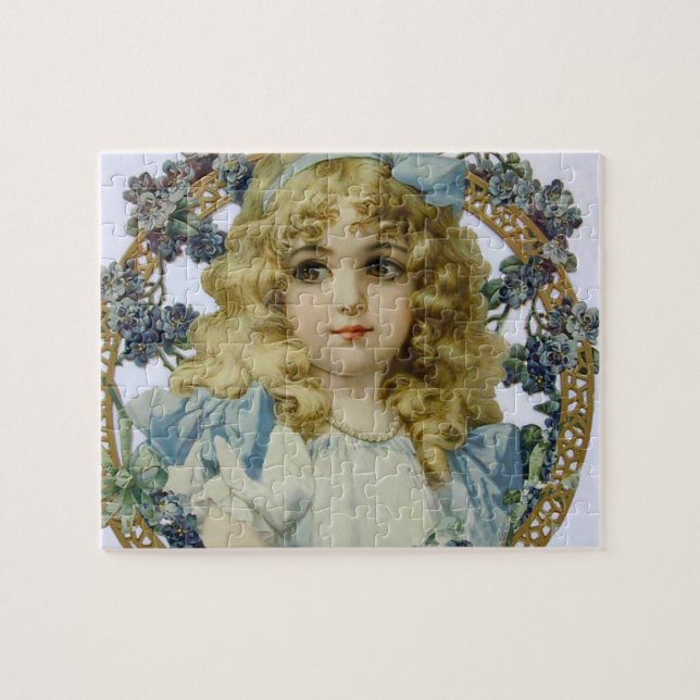 Puzzle Antique Petite fille Portrait enfant Beau (Horizontal)