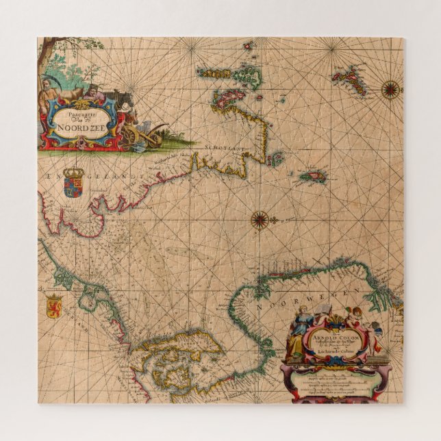 Puzzle Antique vieille carte inspirée (1) (Vertical)