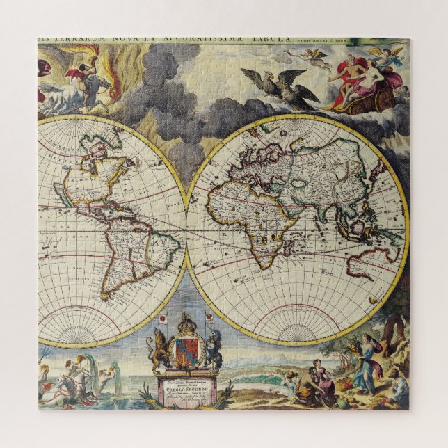 Puzzle Antique vieille carte inspirée (4) (Vertical)