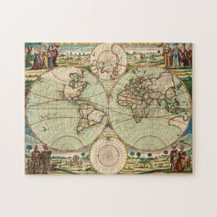 Puzzle Antique Vintage carte du monde