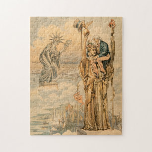 Puzzle Antiquité vintage de République de liberté de