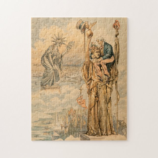 Puzzle Antiquité vintage de République de liberté de (Vertical)