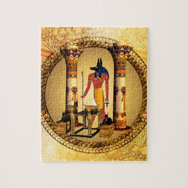 Puzzle Anubis, un dieu égyptien antique des rituels morts (Vertical)