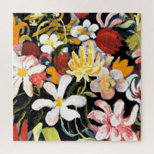 Puzzle Août Macke peinture, Tapis de fleurs