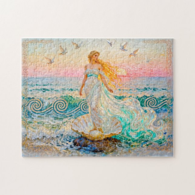Puzzle Aphrodite émergeant d'une coquille sur le rivage o (Horizontal)