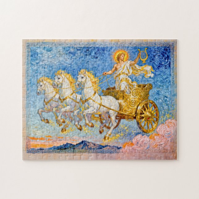 Puzzle Apollon dans le char du soleil tenant une harpe d' (Horizontal)