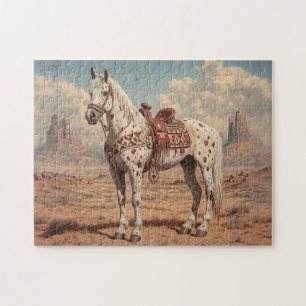 Puzzle Appaloosa Cheval Peint Désert Pittoresque